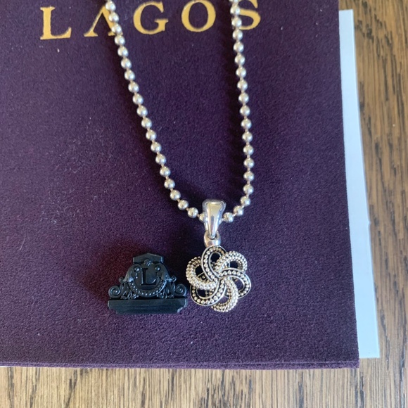 Lagos Sterling Silver Love Knot Pendant Necklace - Picture 11 of 12